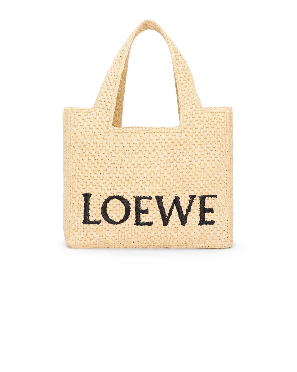Small Font Tote Bag Natural | GEE LUXURY