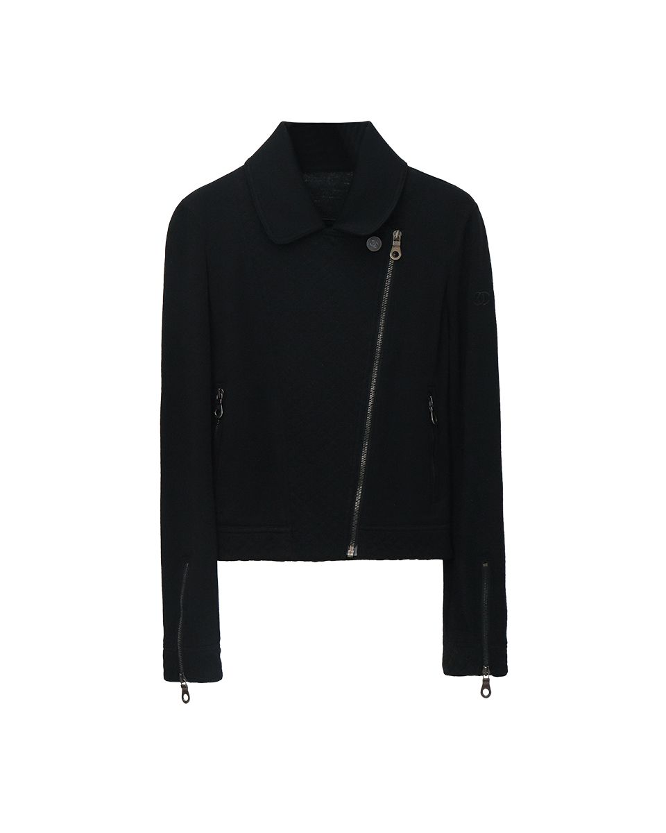 Zipper Wool Jacket Black | GEE LUXURY