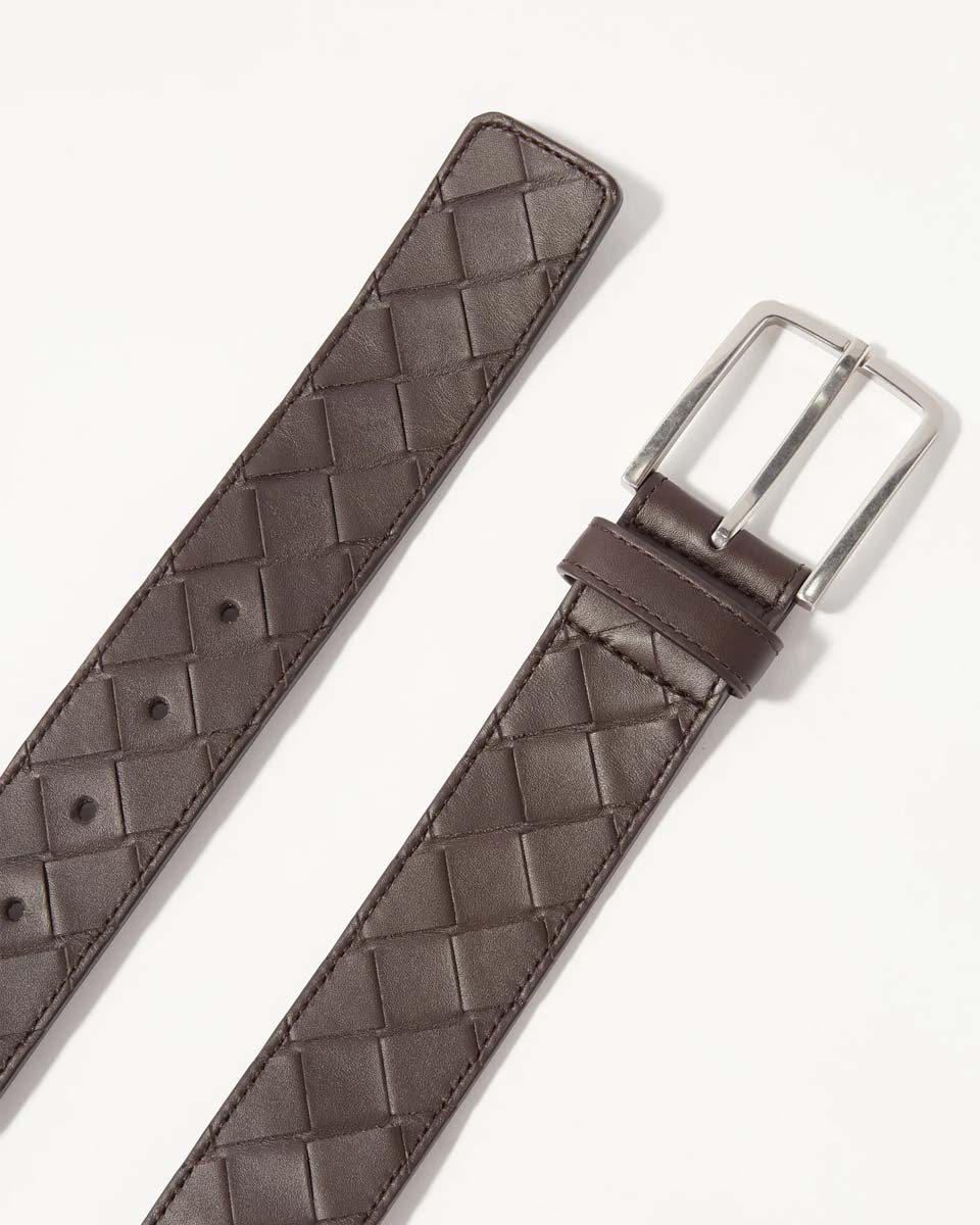Intrecciato leather belt 3